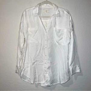 Lou & Grey white button down blouse